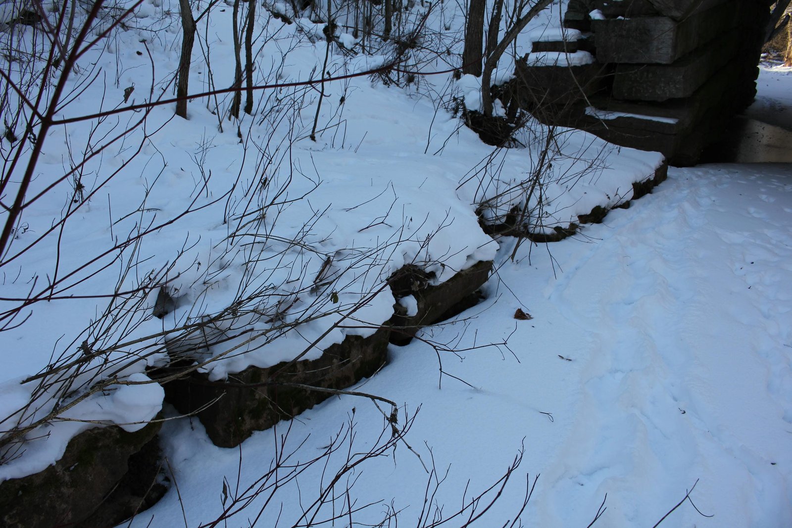 Collapsed west abutment